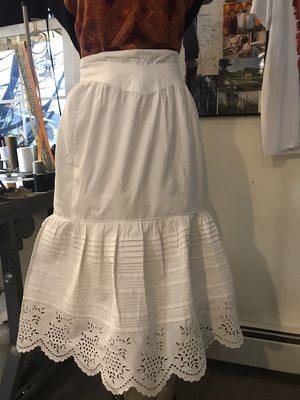 Beautiful century 1865 skirt. It was challenging to do the bottom .