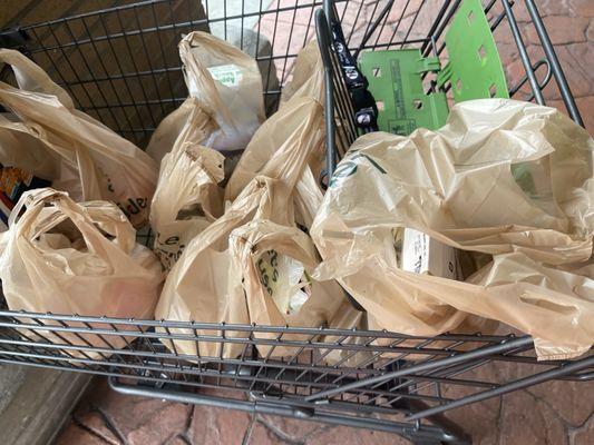 I went in for BOGO cut up watermelon and came out with a buggy full of groceries.