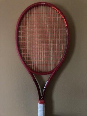 Tennis racket (re-strung)