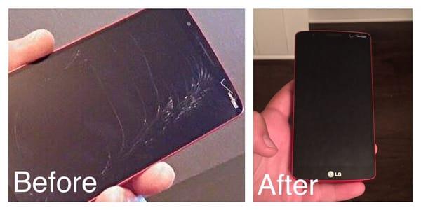 LG G3 Before/After. Cell phone repair, tablet repair and gaming console repair. Nerds on Demand.