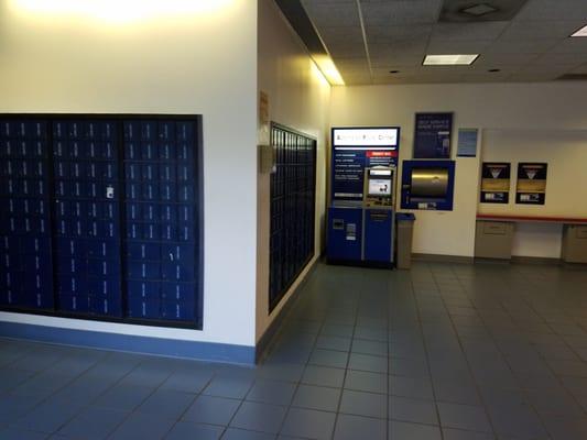 Some PO boxes and an Automated Postal Center if you're in a rush