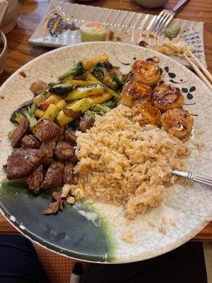 Filet and Scallop Hibachi (SO good)