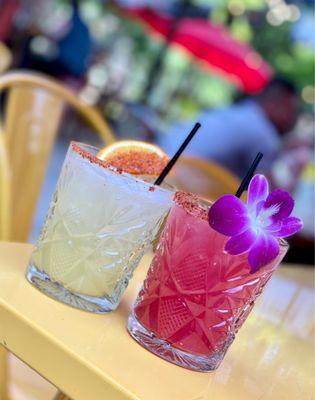 Pineapple Jalpeño and a prickly pear Margarita