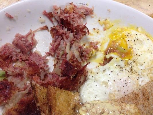 Corned beef hash. Forget that canned garbage.