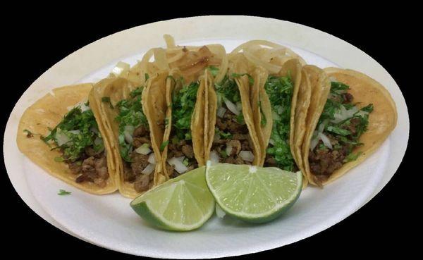 Tacos: Bistec, Trompo, Molleja, Pollo