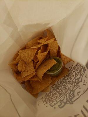 Chips and guacamole