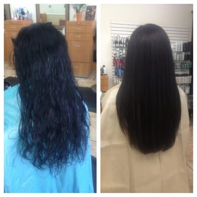 Brazilian blowout- before and after