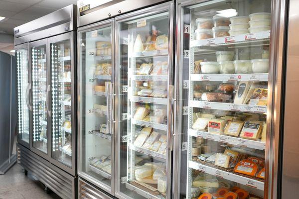 We offer over 50+ cheeses at any given time. This includes cheeses from France, Spain, Italy, UK, Netherlands, and the US.