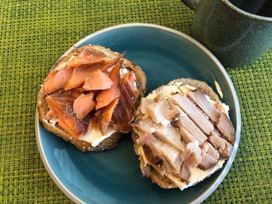 Handy's smoked salmon and smoked albacore