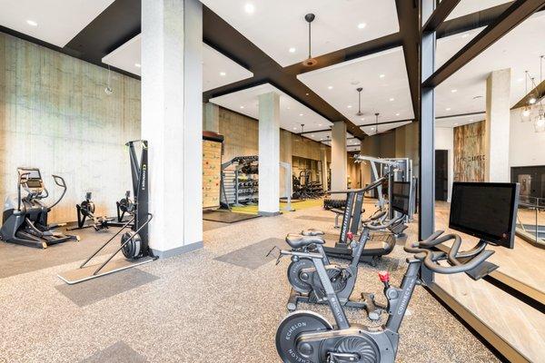 Spacious state-of-the-art fitness center.