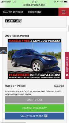 car that I went to look at that supposedly failed the safety inspection still be advertised on their website.