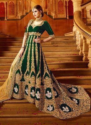 Pakistani designer bridal trail gown