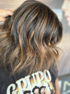 Caramel balayage reserved you appointment on pretty in pink salon