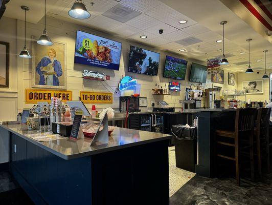 Order counter and bar area