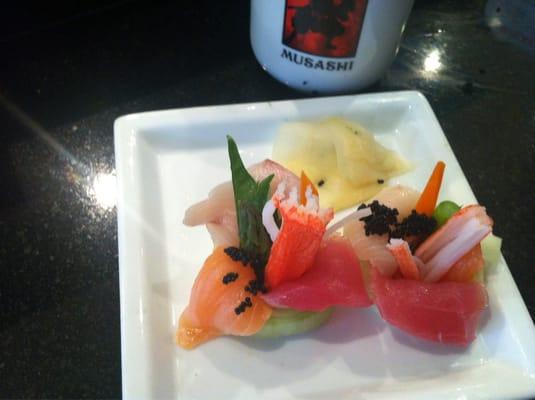 JC's Sushi roll flower art!