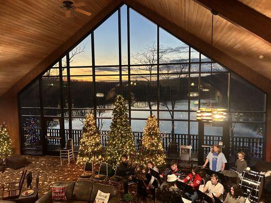 View inside the lodge