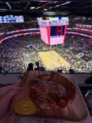 Soft pretzels at half time