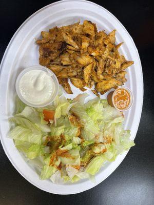 Chicken Shawarma Plate without Rice and Bread...good but far from great!