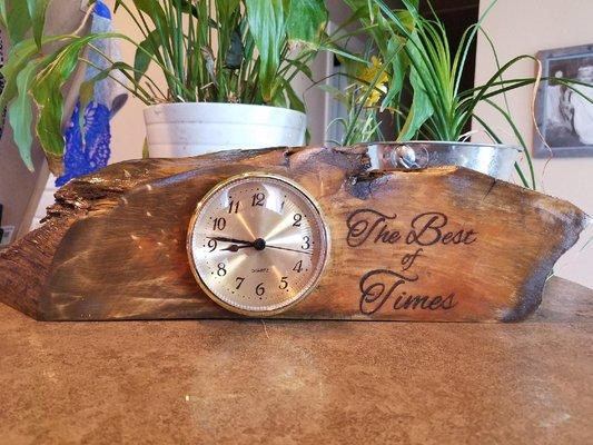 Custom Made and Engraved Mantel Clock