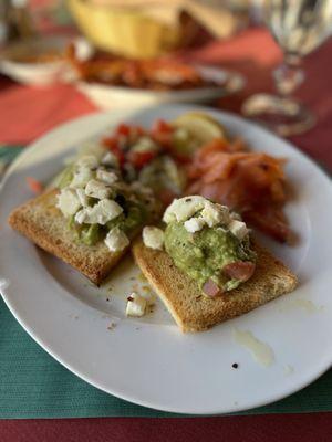 Avocado Toast Linguini with Smoked Samon