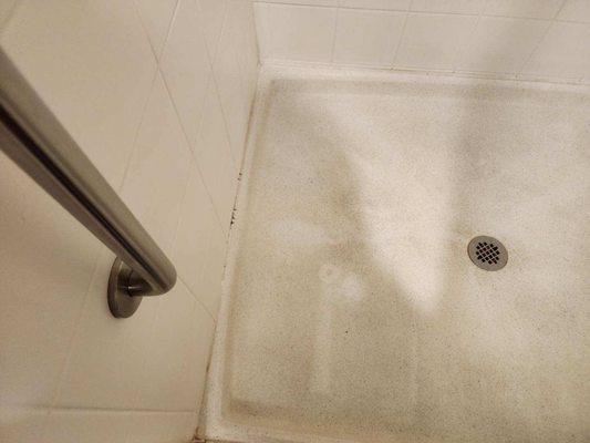 Stained and molded shower floor