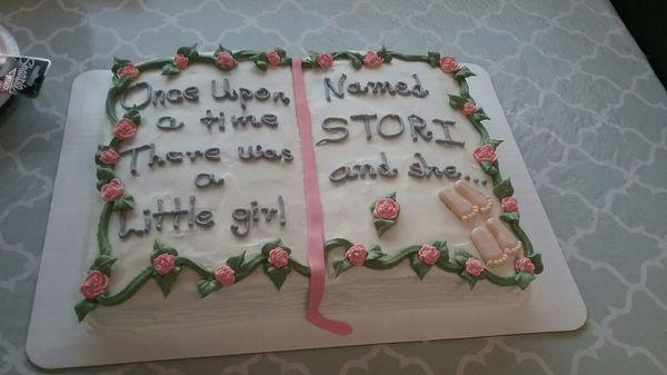 Little girl baby shower cake