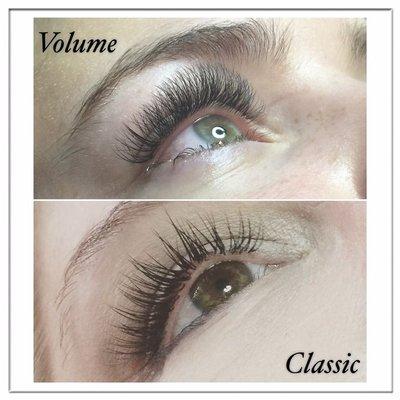 The difference between our Classic Mascara Look and Volume Full Set