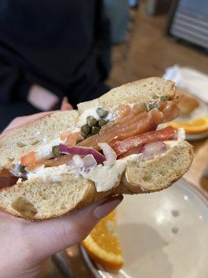 Lox with the fixings