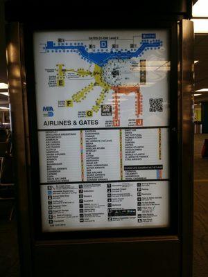 Airline and Gate map