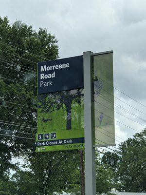 Entrance to Morreene Road Park