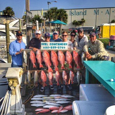 This haul was caught in 4 hours on a day when other boats were coming back with only a few fish!!