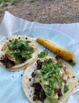 Tacos de asada(steak)