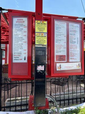 Tornado Taco menu