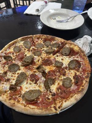 Meat lovers pizza