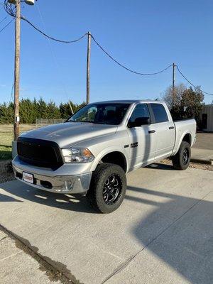 Ram 1500 with 6 inch Rough Country lift.