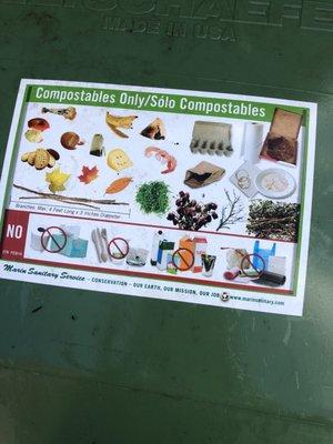 Informative composting signage.