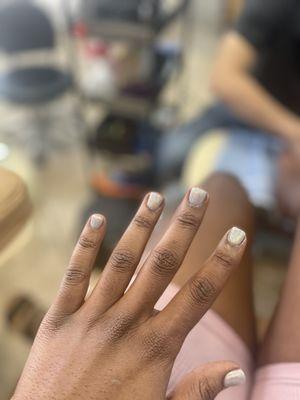 Manicure w gel chrome