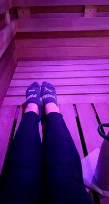 Sauna my favorite place to relax after my workout