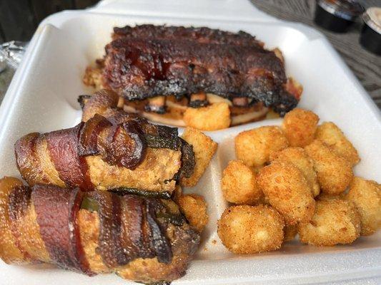 Ribs, Tater Tots and Devils Horns!