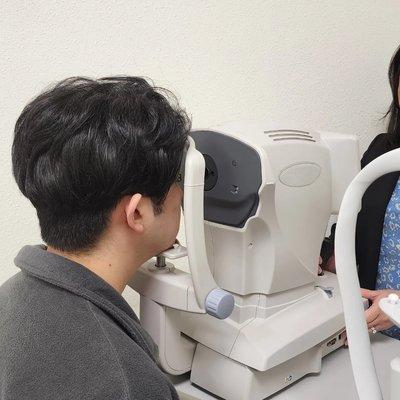 Pre-testing Checking cornea curvatures and cornea disease such as astigmatism and keratoconus.