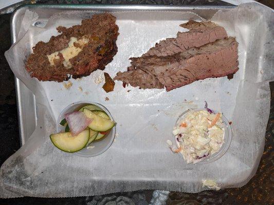 Meatloaf, brisket and sides at That BBQ Place