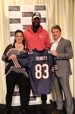 NFL star Martellus Bennett, formerly a Bear and now a Super Bowl Champion with the Patriots. He is a huge advocate for Chiropractic!