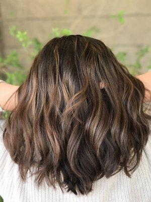 Balayage Carmel tones