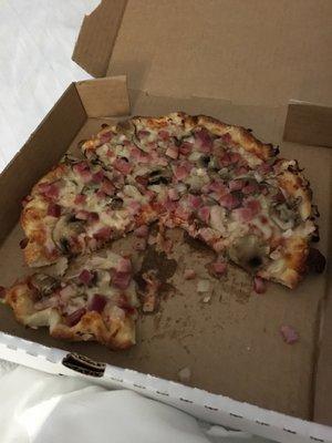 Really bad pizza. If you are really fat and stupid you may enjoy it. Otherwise, go hungry.