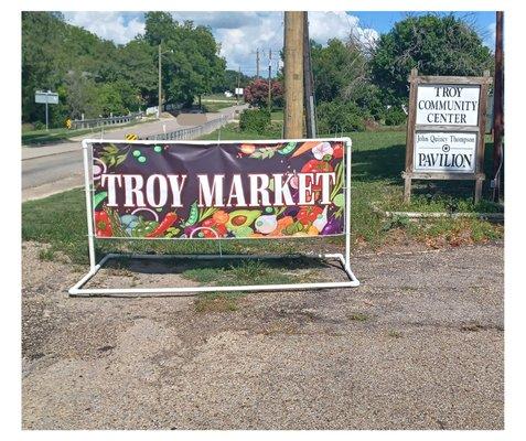 Troy Market banners designed by Signs of the Times, Temple, Texas.