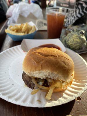 $1.00 burger w/ onions after 4pm!!