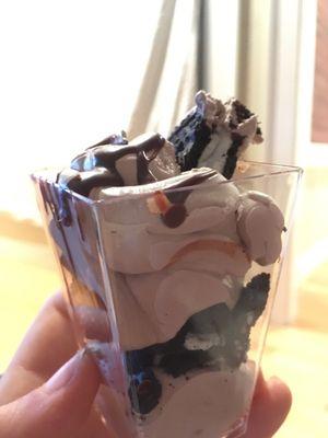 Oreo mousse cup from bakery case