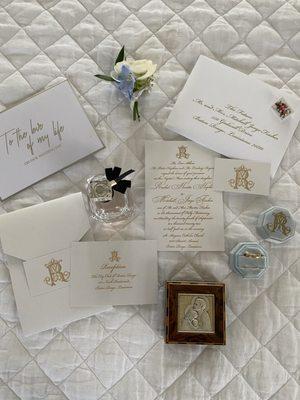 Wedding invites, RSVP Card, Save the Date, Thank You Notes, Letter to the Groom