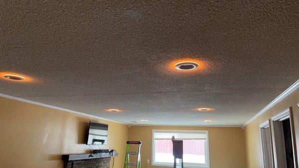 Recessed lighting with night time accent lighting