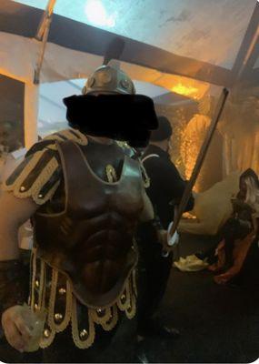 Badass Spartan costume from Costume House. Costume was a chick magnet!